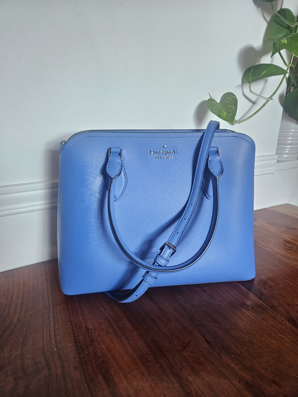 Kate Spade Blue Leather Dome Satchel